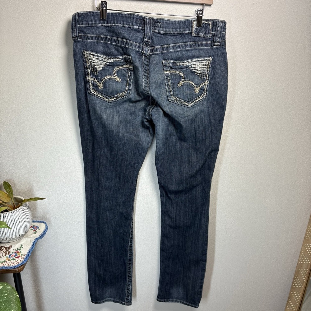 Big Star Women 33R Blue Jeans Maddie Mid Rise Y2K Denim Lycra - Picture 4 of 16